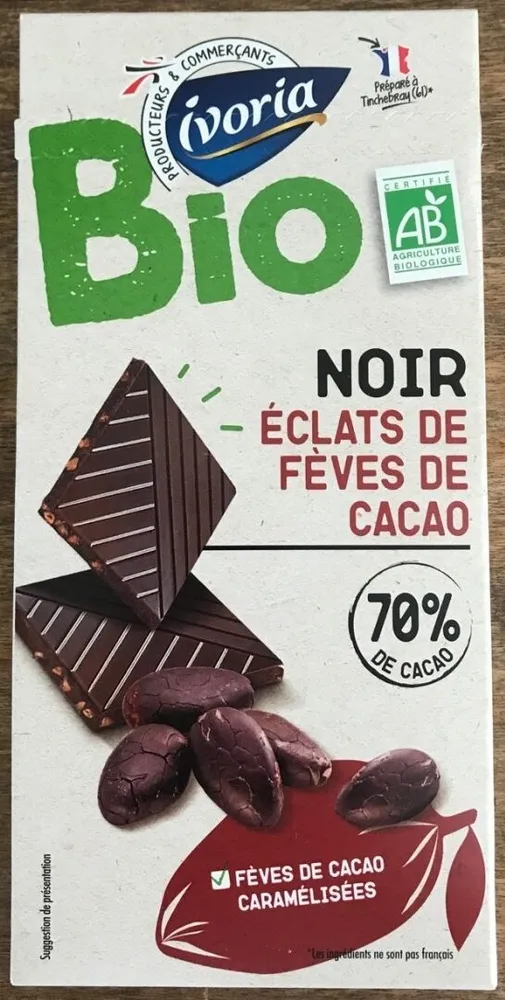 NOIR ÉCLATS DE FÈVES DE CACAO