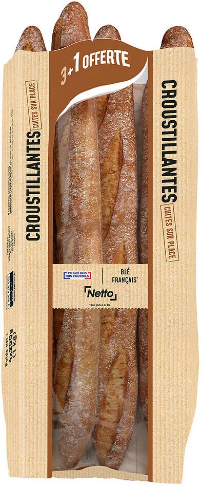 Netto baguette croustillante 3+1gt pc/1kg