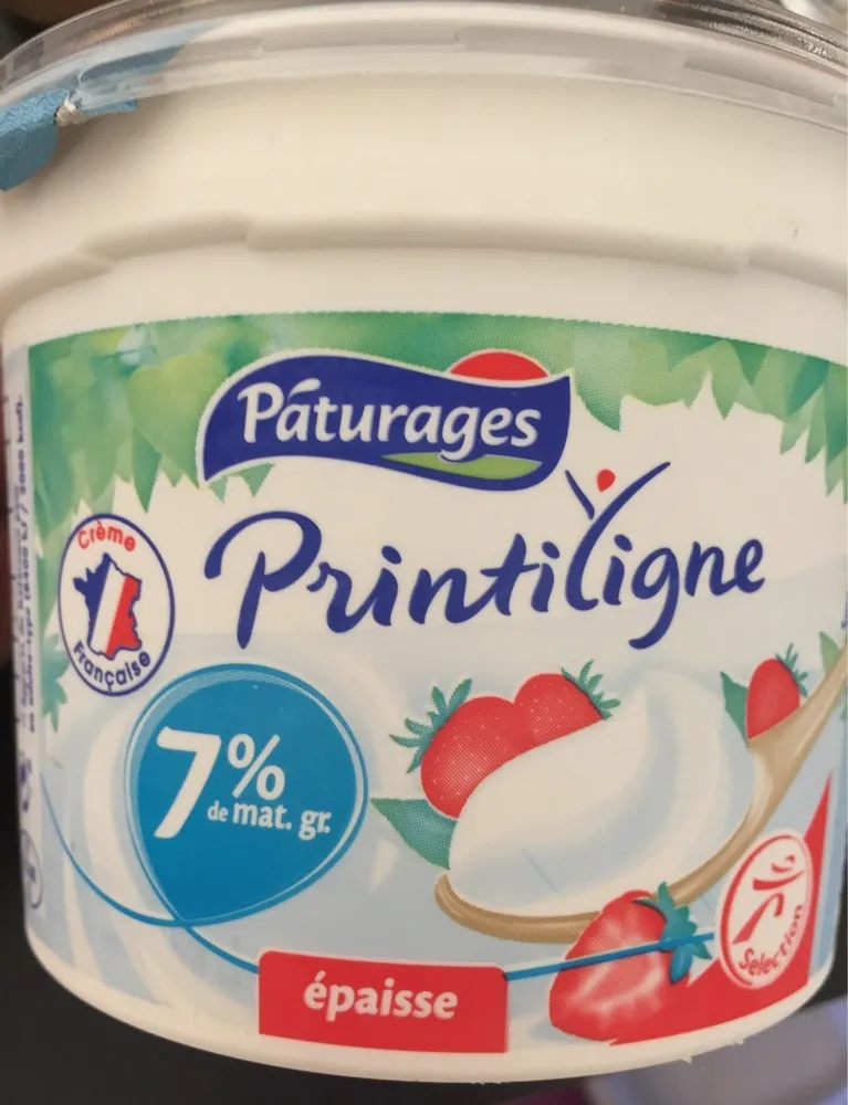 Pâturages Printiligne Spécialité laitière épaisse 7% MG le pot de 50
