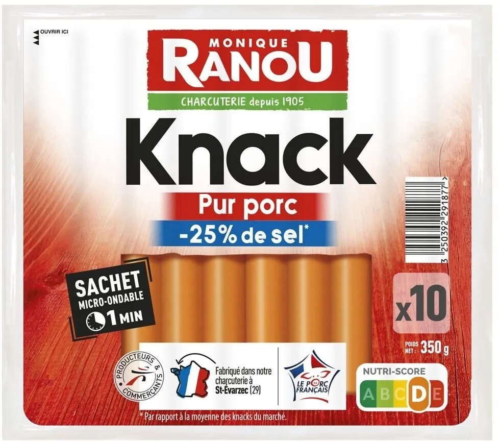 KNACK PORC TSR x10 350g RANOU