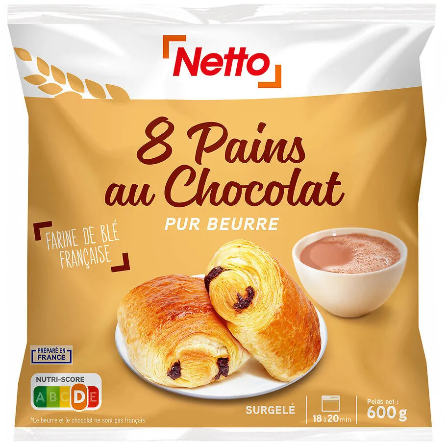Pains au chocolat pur beurre x8
