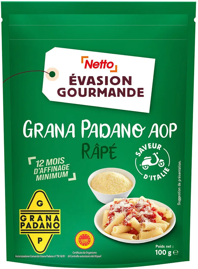 Grana padano rape 12 mois aop lc 100g