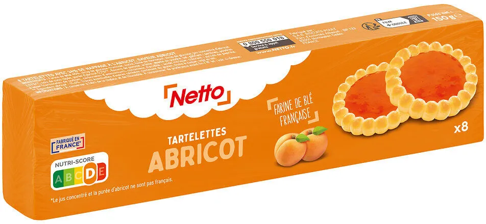 Tartelettes rondes abricot 150g