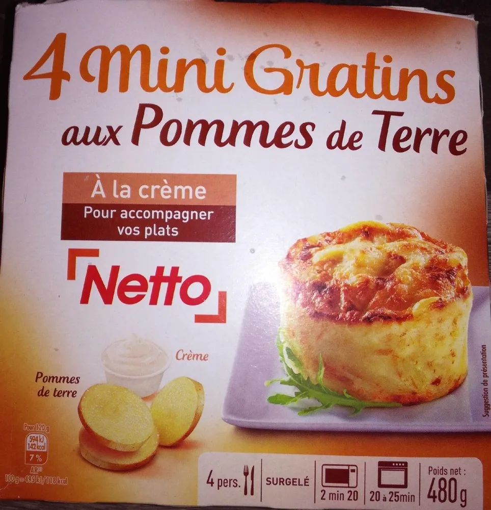 4 Mini Gratin de pomme de terre 480g