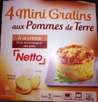 4 Mini Gratin de pomme de terre 480g