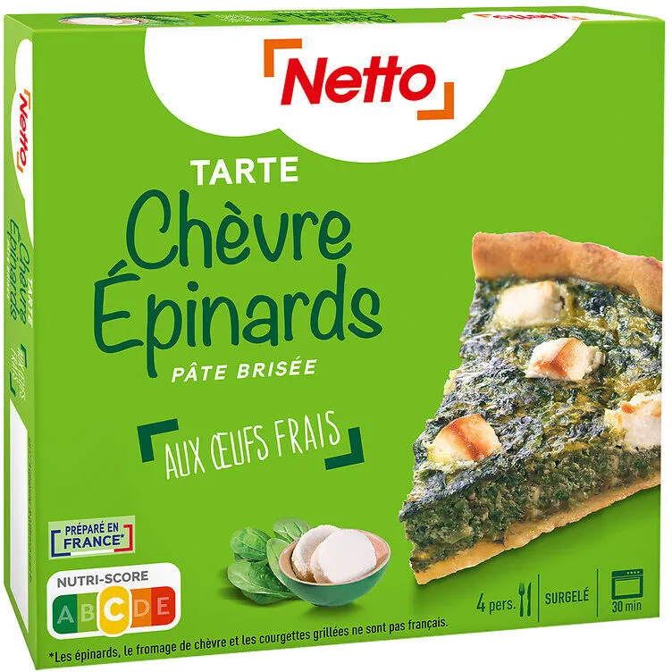 Tarte Chèvre Epinards surgelée 400g