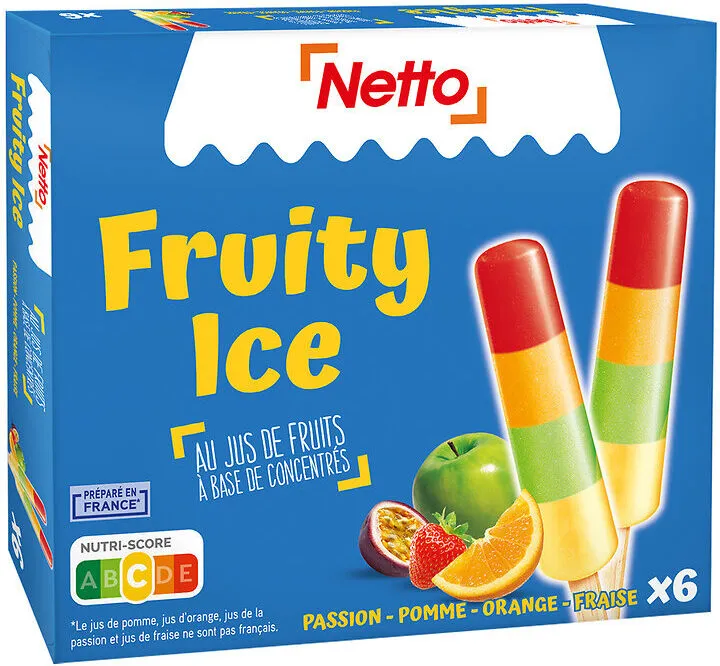Fruity Ice - orange passion pomme fraise (SPF) x6 - 45mL