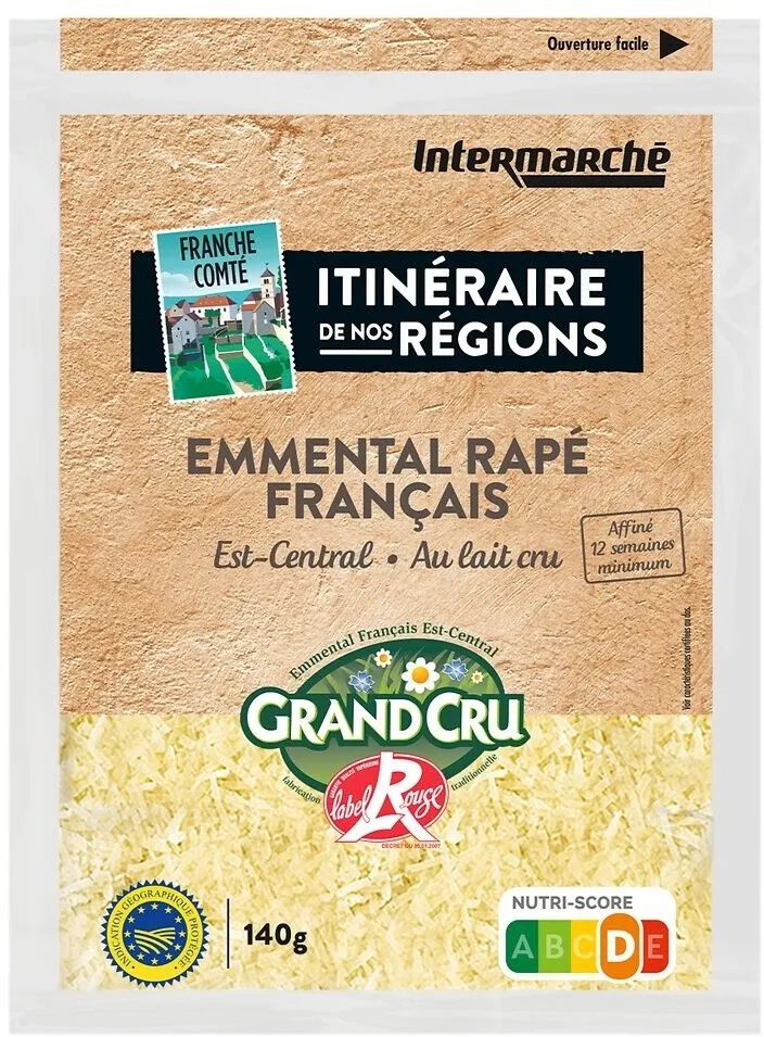 EMMENTAL RAPE FRANCAIS EST-CENTRAL GRAND CRU IGP LABEL ROUGE gros brins 140g