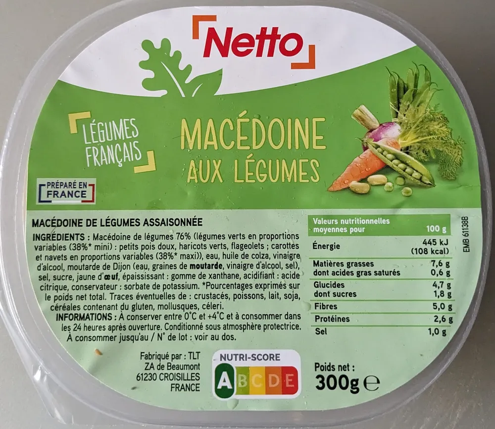 Macédoine aux légumes