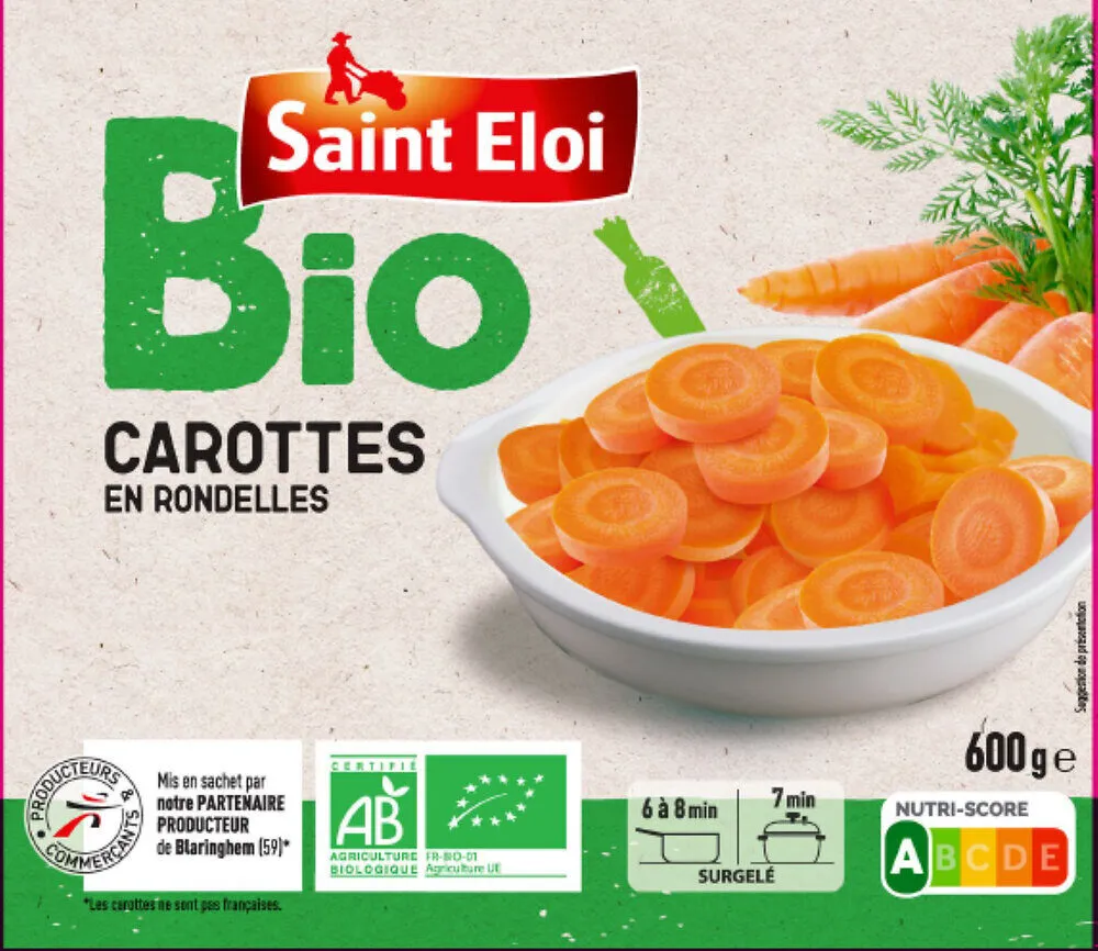 Carottes rondelles BIO 600g