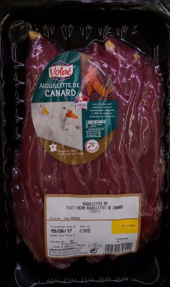 Volaé Aiguillettes de canard le paquet de 280 g
