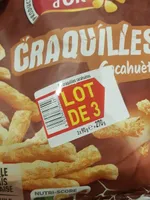 Biscuits Craquille cacahuètes les 3 paquets de 90 g