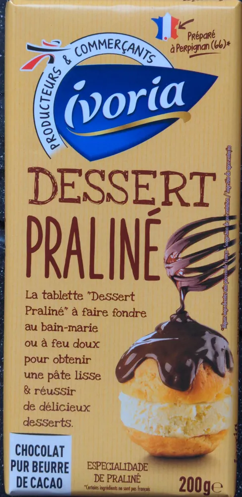 Tablette dessert Praliné - 200g