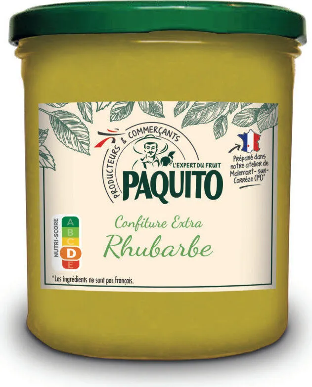 CONFITURE EXTRA de rhubarbe 50% fruits