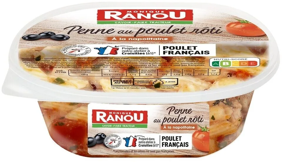 PENNE au poulet rôti à la NAPOLITAINE 300G
