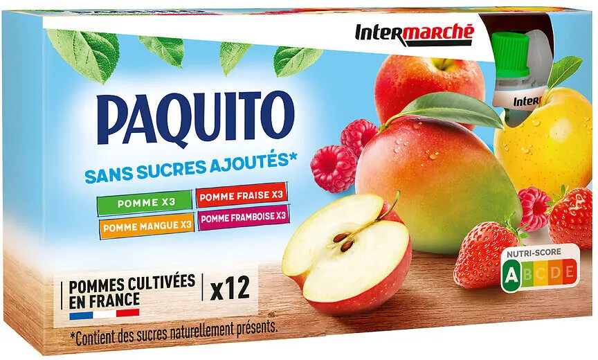 GOURDES Spécialité de fruits MULTIVARIETES (Pommes, fraises, framboises, mangues) SSA - 12 x 90 g - Adulte