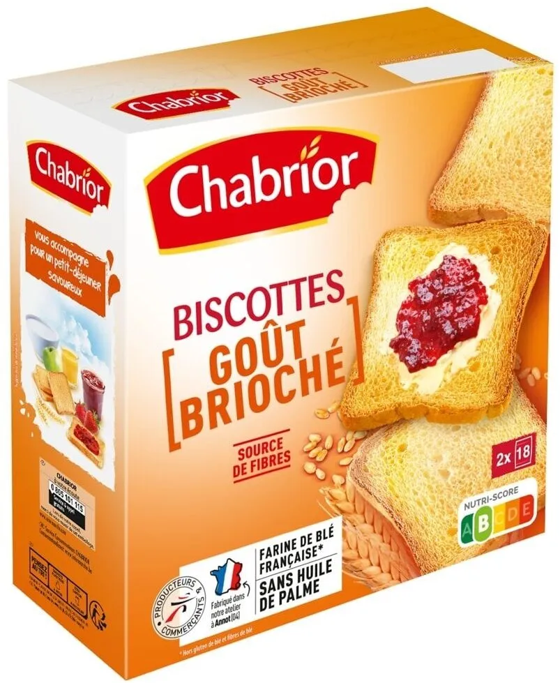 Biscottes goût brioché x36