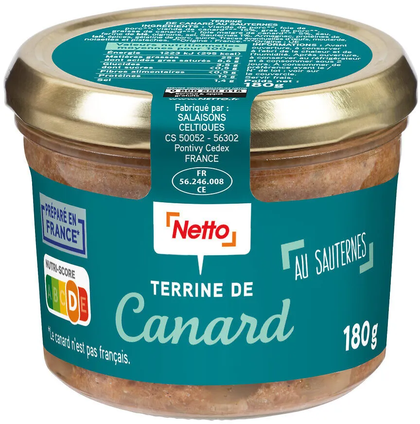 VERRINE Terrine de canard - Au Sauternes