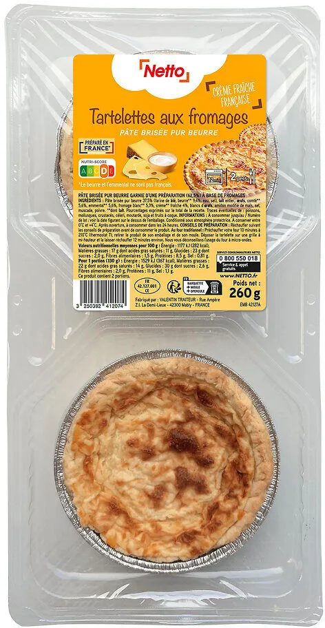 TARTE FROMAGE x 2 - 260G