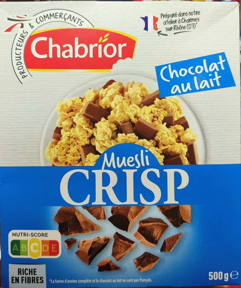 Muesli crisp chocolat au lait