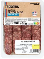 4 saucisses de toulouse superieures -25% sel