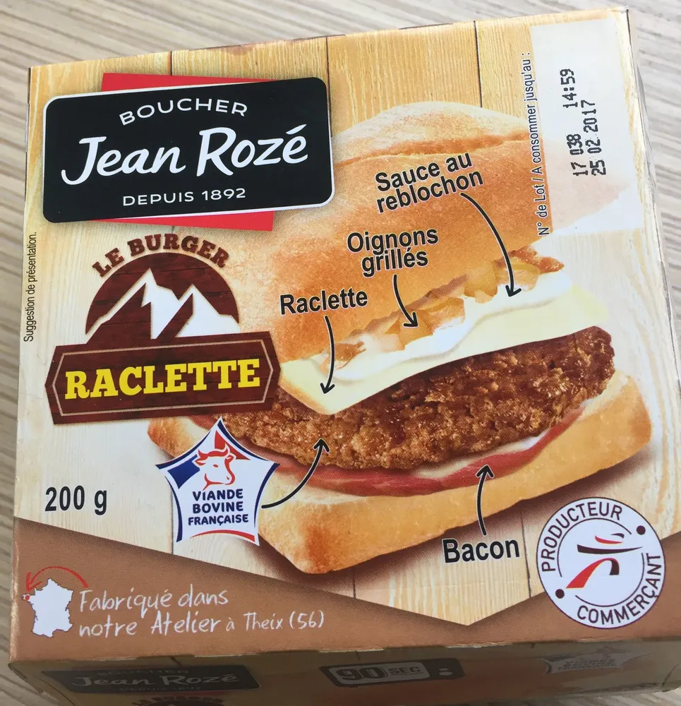 Le burger raclette
