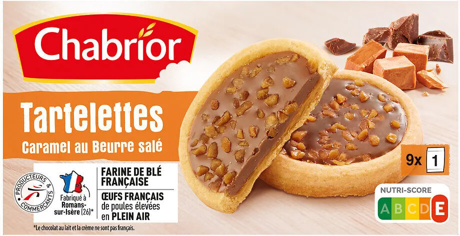 Tartelette caramel chocolat lait éclats de caramel 125G