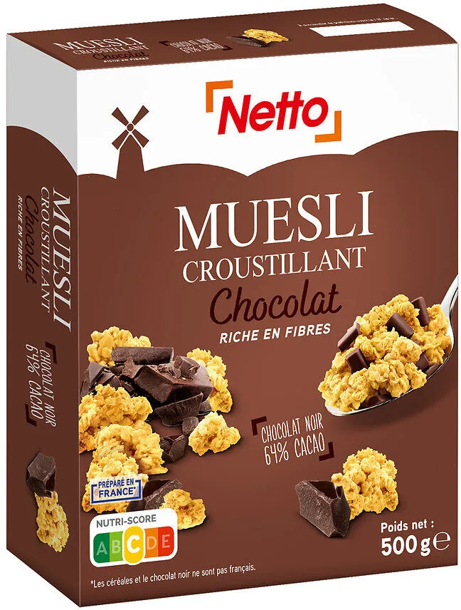 Muesli croustillant chocolat noir 500g