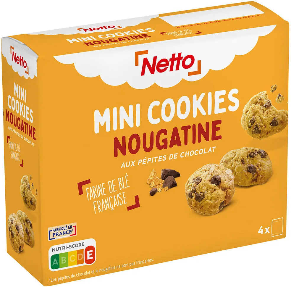 Mini Cookies pépites de chocolat nougatine 160G