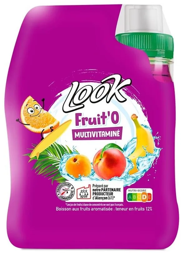 Boisson aux fruits Multivitaminés LOOK Fruit'O 4*20cl - P'tits Prods