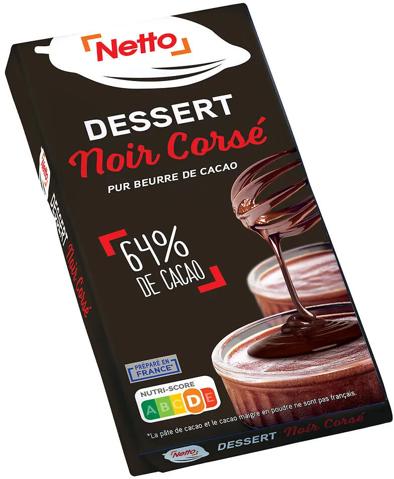 Tablette dessert chocolat noir corsé 64%