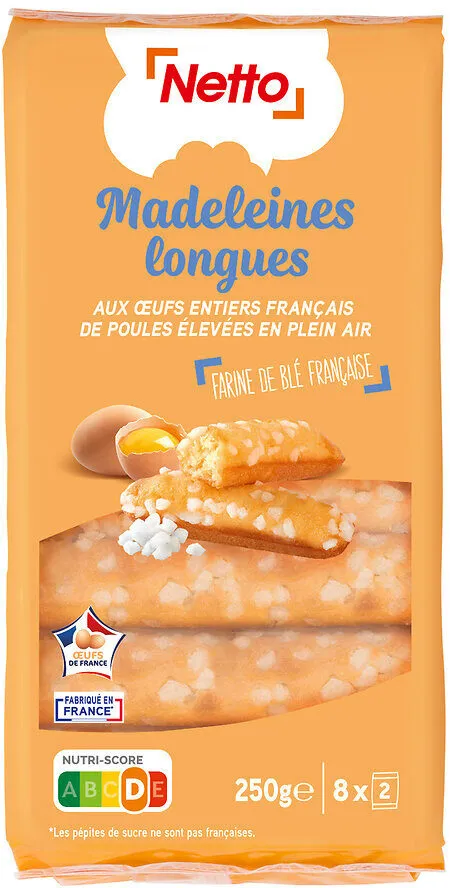 madeleines longues aux perles de sucre