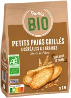 Petits pains grillés aux 5 céréales et 2 graines - BIO