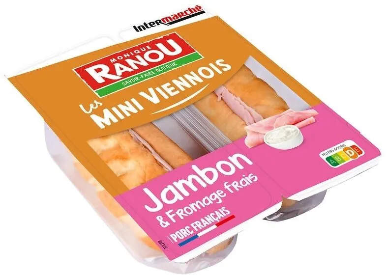 Mini sandwich viennois jambon fromage frais - 130g