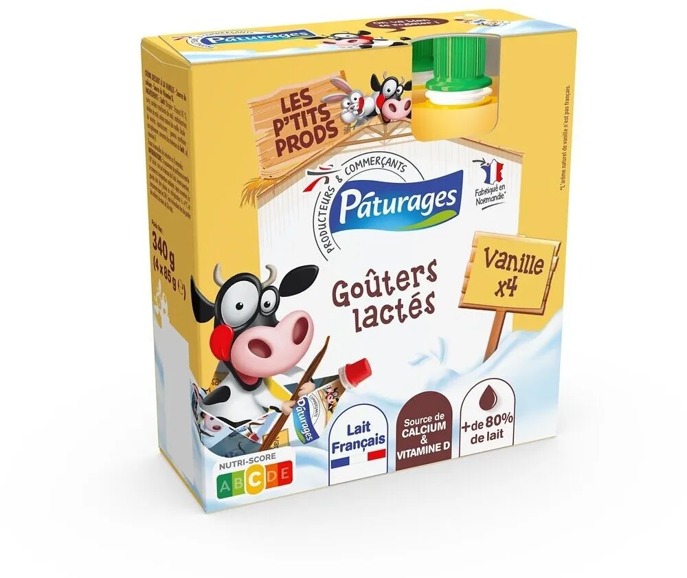 DESSERTS LACTES VANILLE 4X85 G - P'tits Prods