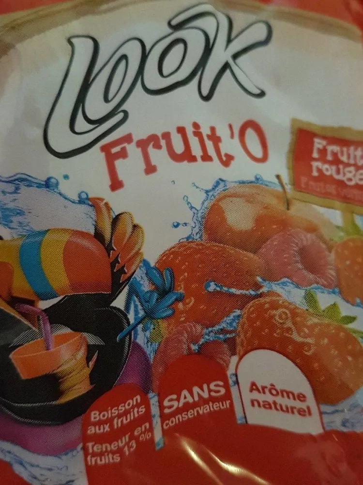 Boisson aux fruits Fruits rouges LOOK Fruit'O 4*20cl - Enfant