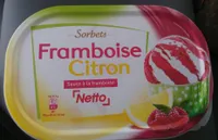 Sorbet Framboise citron Sauce à la framboise
