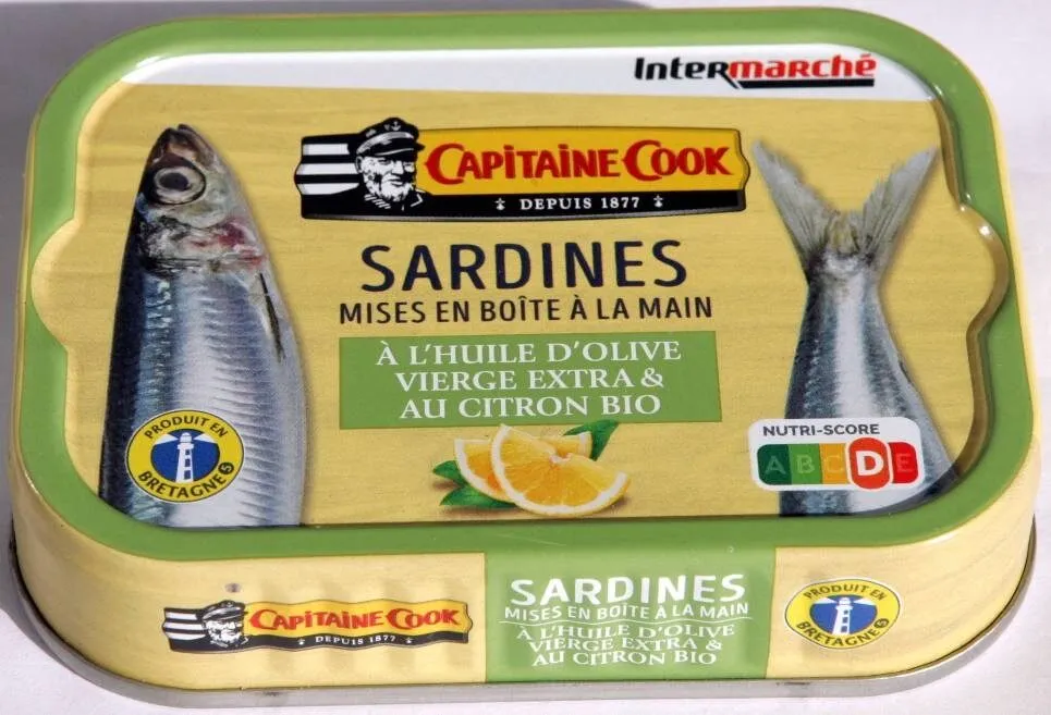 Sardines à l'huile d'olive & au citron bio