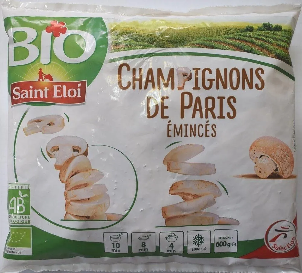 Champignons de Paris émincés BIO