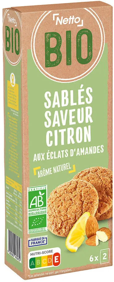 Sablés amandes saveur citron 200g BIO