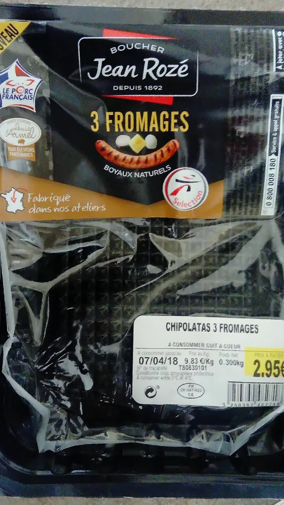 Saucisses 3 Fromages