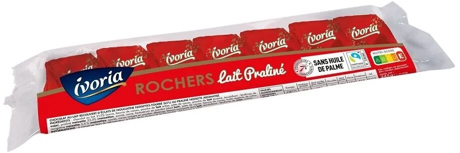 Rochers chocolat au lait praliné SHP - 7x 35g - 245g