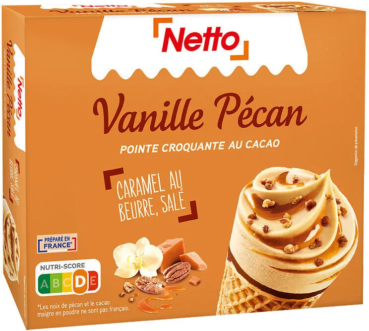 Cône gourmand vanille pécan - caramel au beurre salé (CG) x6 - 110mL