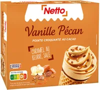Cône gourmand vanille pécan - caramel au beurre salé (CG) x6 - 110mL