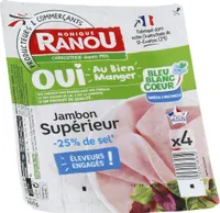 Jambon supérieur  - 25% de sel