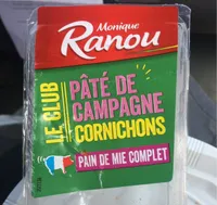 Le club : pâté de campagne cornichon