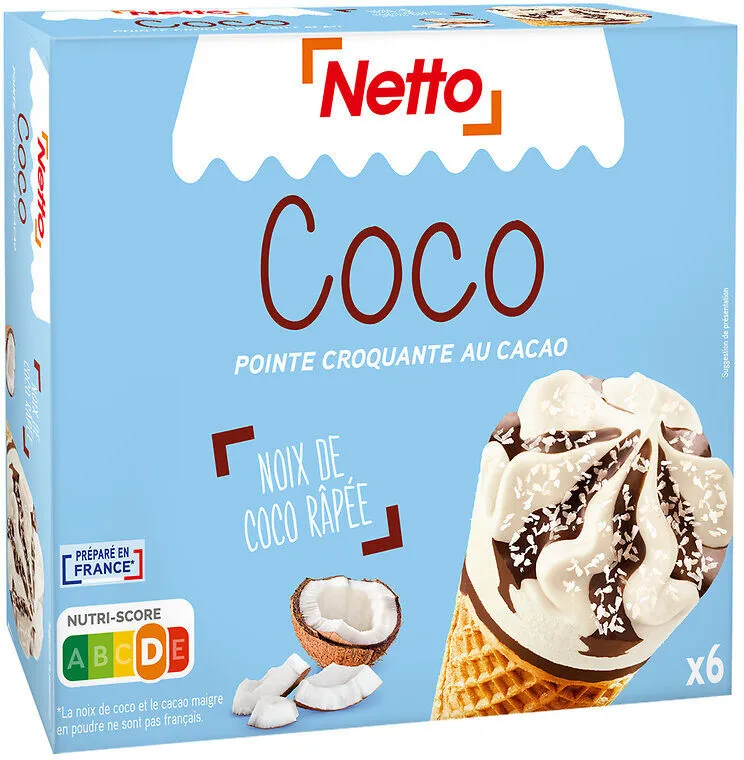Cône coco (G) noix de coco râpée x6 - 120mL