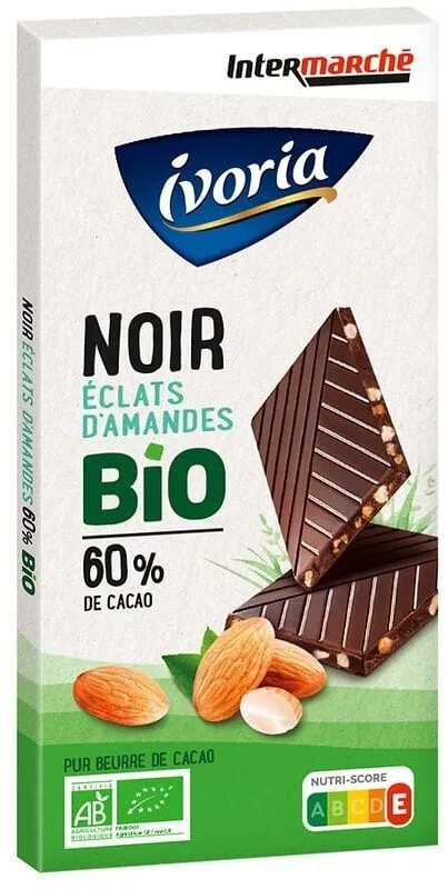 Tablette BIO dégustation - Chocolat noir aux éclats d'amandes caramélisées