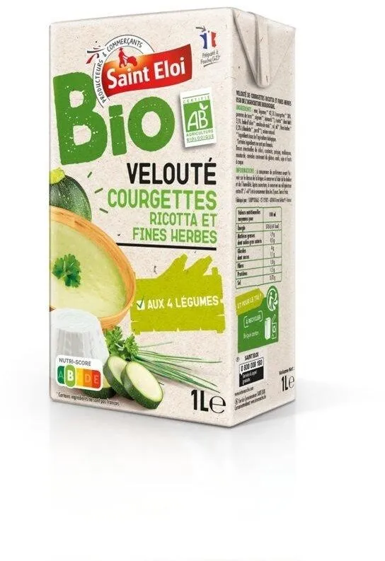 Velouté de courgettes ricotta et fines herbes bio 1l