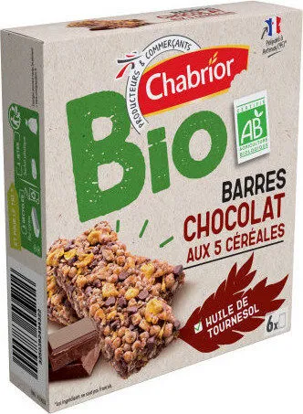 Barres chocolat aux 5 céréales bio